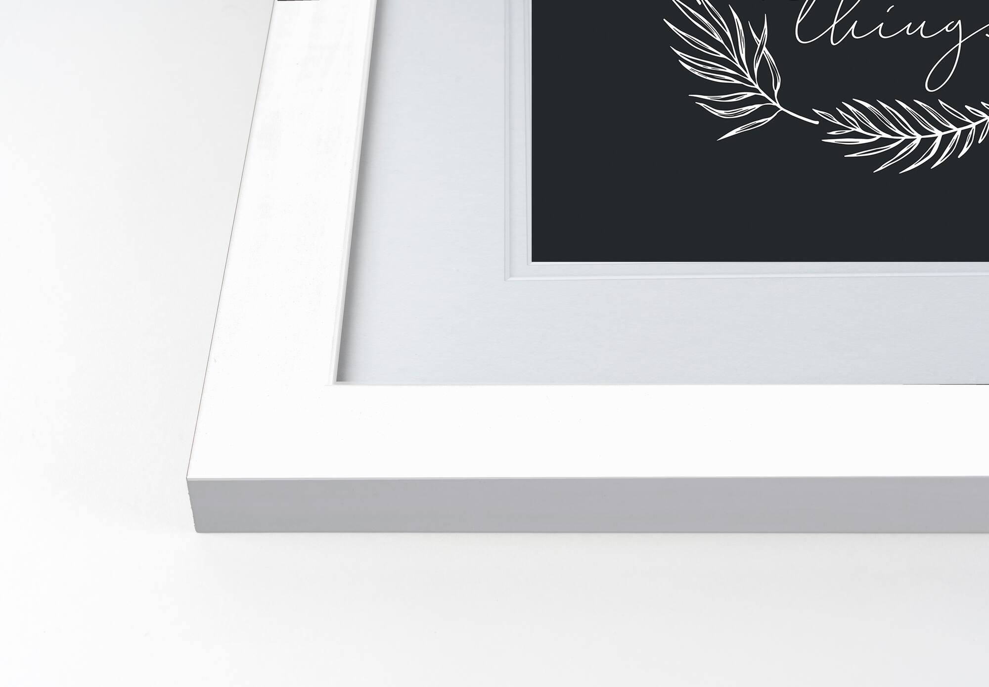 Give Thanks Fall Print in White Frame